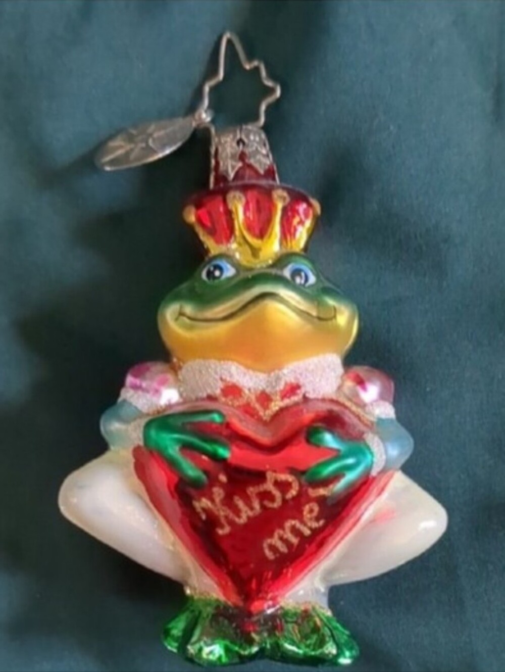 Christopher Radko Kiss Me Frog Prince Ornament